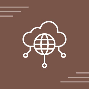 Genel Bulut web simgesi vektör illüstrasyonu 