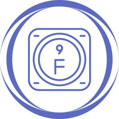 Periyodik tablo ağının kimyasal elementi basit illüstrasyon