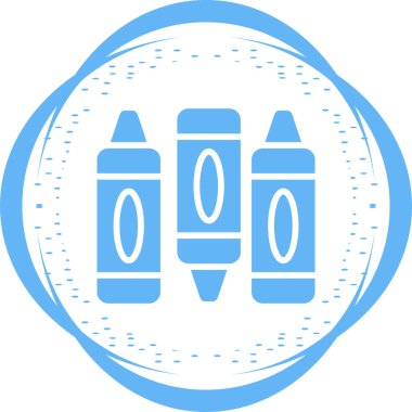 Pastel boya ikonu, vektör illüstrasyonu basit tasarım