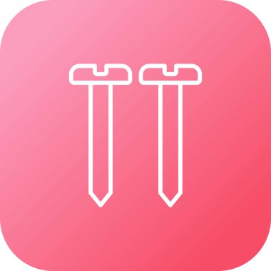 Çivi simgesinin vektör illüstrasyonu