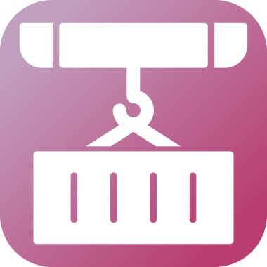 Vinç. Web simgesi basit illüstrasyon