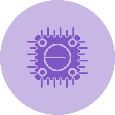 Bilgisayar Cpu simgesinin vektör illüstrasyonu