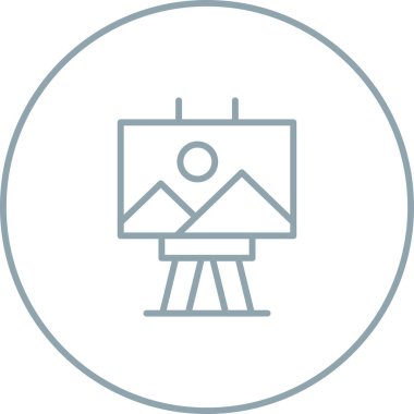 Tablo boyama simgesi, vektör illüstrasyonu