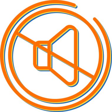 hoparlör simgesi, vektör illüstrasyonunu kapat