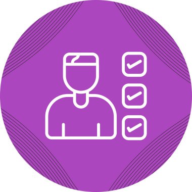 Kullanıcı Deneme Simgesi Beyaz Arkaplanda İzole Edildi 