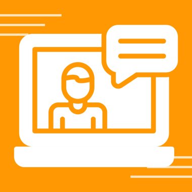 Web Konferansı Web Simgesi illüstrasyonu