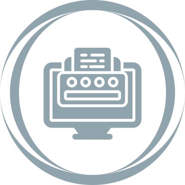 Yazıcı. Web simgesi basit illüstrasyon