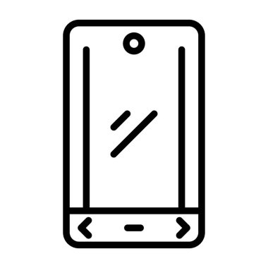 akıllı telefon simgesi, vektör illüstrasyonu basit tasarım