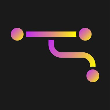 Diverjans simgesinin vektör illüstrasyonu 