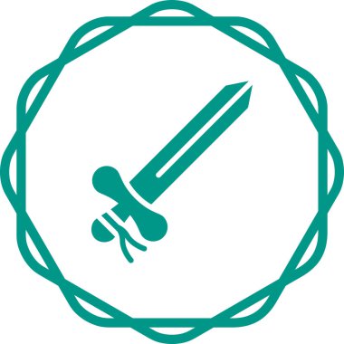 Kılıç. Web simgesi basit illüstrasyon