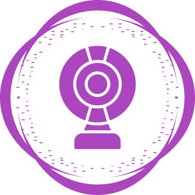 Web kamerası web simgesi vektör illüstrasyonu