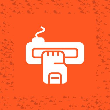 Kart Okuyucu simgesi, vektör illüstrasyonu basit tasarım