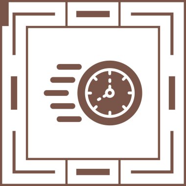 zaman hızlı simge vektör illüstrasyonu