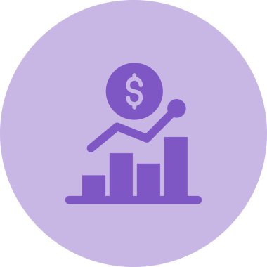 iş grafiği simgesi, basit vektör illüstrasyonu 