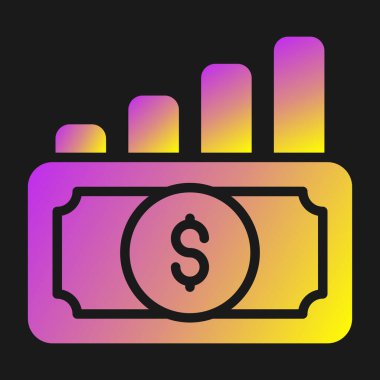 Mali Analiz simgesinin vektör çizimi 