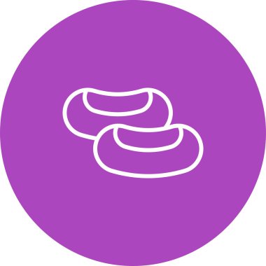 Böbrek Bitkisi Solid Tarzında Fasulye Simgesi