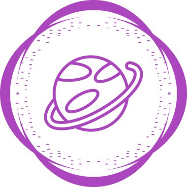 Gezegen web simgesi vektör illüstrasyonu 