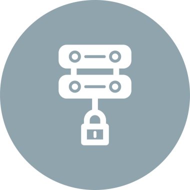 Sunucu Güvenlik simgesi, vektör illüstrasyonu basit tasarım