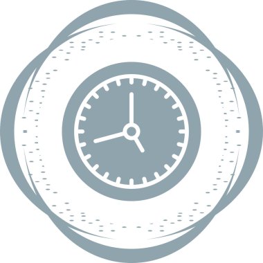Saat web simgesi, basit vektör illüstrasyonu