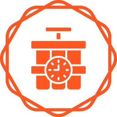 Beyaz Arkaplanda Dinamit Tnt Simgesi. Vektör