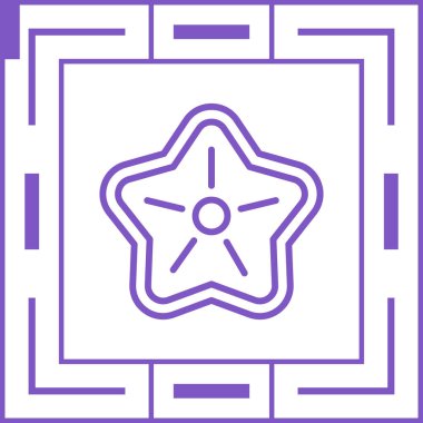 deniz yıldızı ikonu vektör çizimi