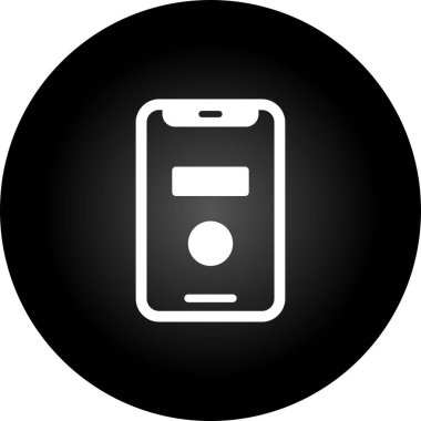 akıllı telefon simgesi, vektör illüstrasyonu basit tasarım