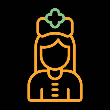  hemşire vektör simgesi modern basit resimleme