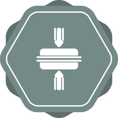 Yatay Birleştirme çizgi simgesi, düz sembol tasarımı. Bu basit element çizimi web ve mobil UI / UX için kullanılabilir.