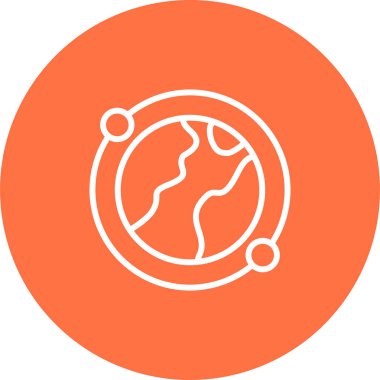 Earth icon, vector illustration simple design