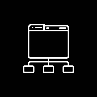 Ağ simgesinin vektör illüstrasyonu