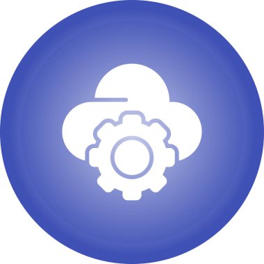 Bulut simgesi vektör illüstrasyonu