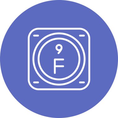 Periyodik tablo ağının kimyasal elementi basit illüstrasyon