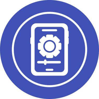 akıllı telefon ayarları simgesi, vektör çizim