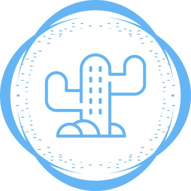 Kaktüs simgesi taslak biçimi