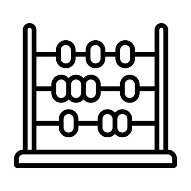 Abaküs. Web simgesi basit illüstrasyon   