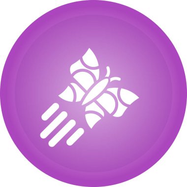 Kelebek web simgesi, vektör çizim