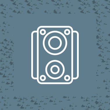 hoparlör ağ ikonu vektör illüstrasyonu 