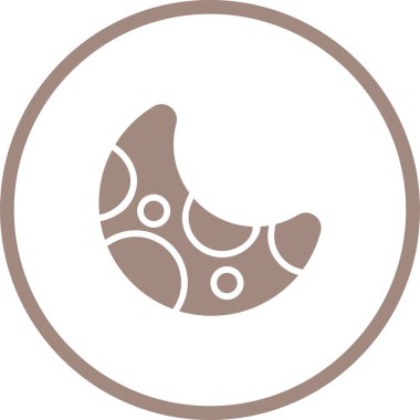 Beyaz arkaplanda ay vektör simgesi, gece simgesi 