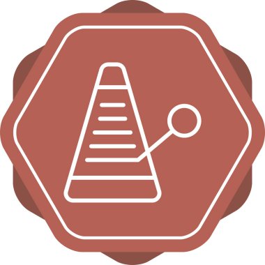 Metronom simgesinin basit çizimi