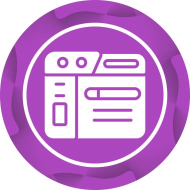 Tarayıcı simgesinin vektör illüstrasyonu