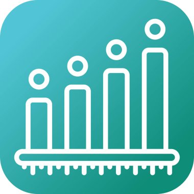 Çubuk Grafik web simgesi, basit vektör illüstrasyonu