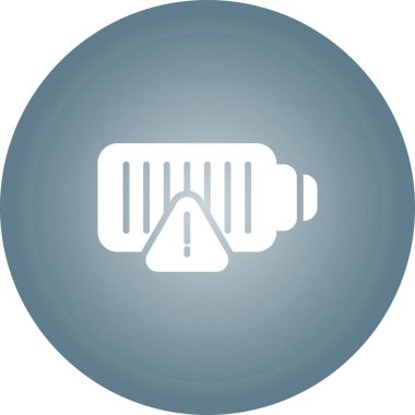 düşük pil ağ simgesi, basit vektör illüstrasyonu