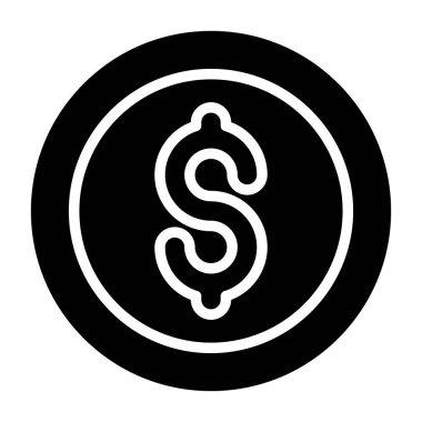 Para için. Web simgesi basit illüstrasyon