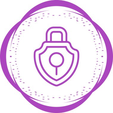 asma kilit simgesi, vektör illüstrasyonu basit tasarım