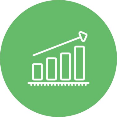 Grafik Artan Simge Vektör Çizimi