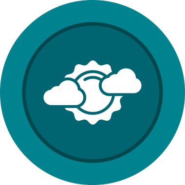 Güneşli hava ikonu, vektör illüstrasyonu basit tasarım