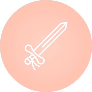 Kılıç. Web simgesi basit illüstrasyon