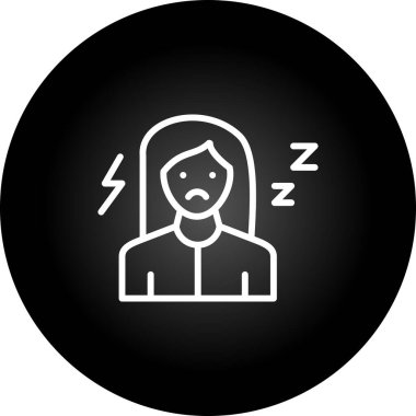 Yorgunluk web simgesi basit illüstrasyon