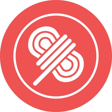 Kablo bağı. Web simgesi basit illüstrasyon