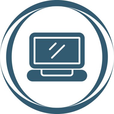 dizüstü bilgisayar simgesi, vektör illüstrasyonu basit tasarım